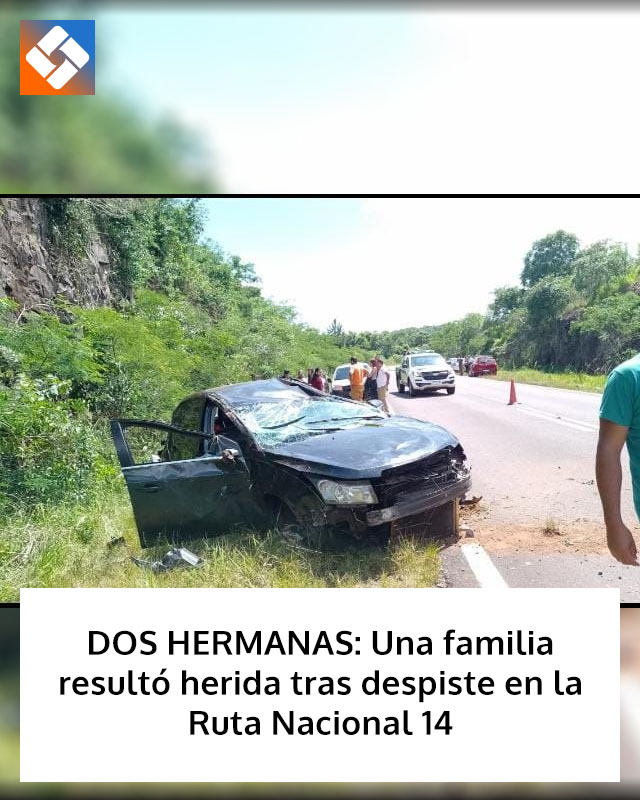 DOS HERMANAS: Una familia resultó herida tras despiste en la Ruta Nacional 14