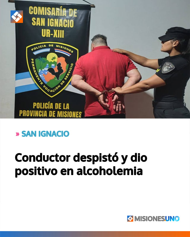 SAN IGNACIO: Conductor despistó y dio positivo en alcoholemia