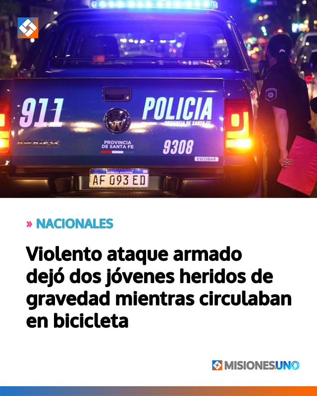 Violento ataque armado dejó dos jóvenes heridos de gravedad mientras circulaban en bicicleta
