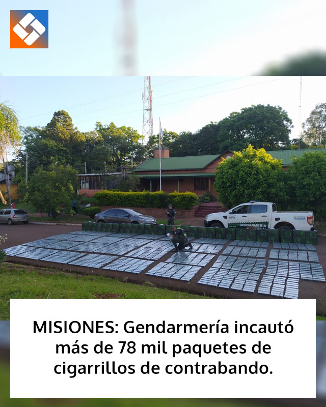 MISIONES: Gendarmería incautó más de 78 mil paquetes de cigarrillos de contrabando