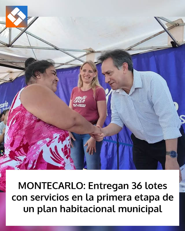MONTECARLO: Entregan 36 lotes con servicios en la primera etapa de un plan habitacional municipal