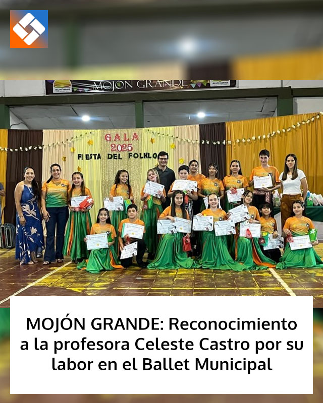 MOJÓN GRANDE: Reconocimiento a la profesora Celeste Castro por su labor en el Ballet Municipal