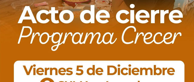 SAN JAVIER: Cierre del Programa Crecer en el SUM Los Lapachos