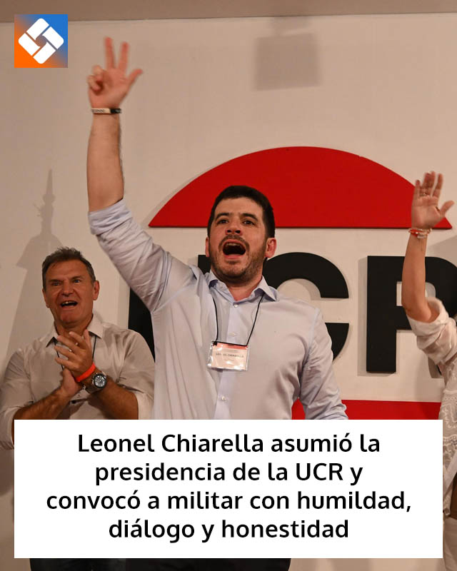 Leonel Chiarella asumió la presidencia de la UCR y convocó a militar con humildad, diálogo y honestidad