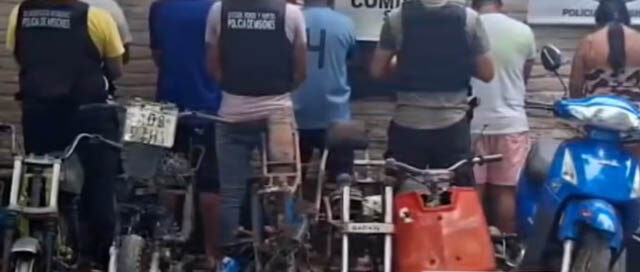 POSADAS: Desmantelan taller clandestino donde desguazaban motos robadas en la chacra 112