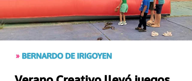 Verano Creativo llevó juegos y recreación a un barrio del municipio