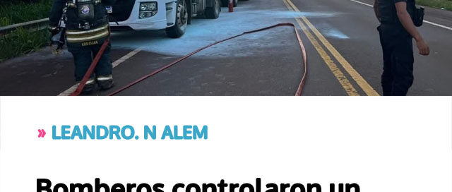 Bomberos controlaron un principio de incendio en un camión cisterna con gas inflamable de una empresa local