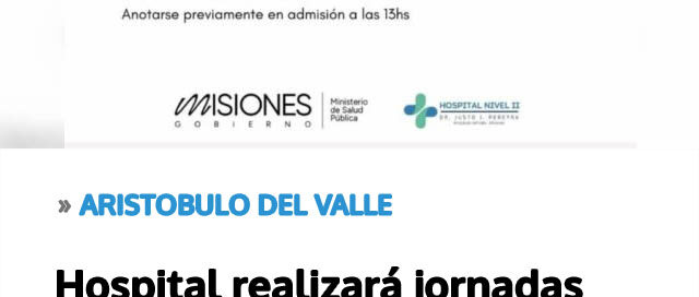 Hospital realizará jornadas semanales de implantes subdérmicos