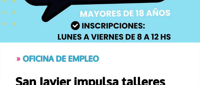 San Javier impulsa talleres de orientación laboral con inscripciones abiertas