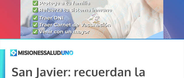 San Javier: recuerdan la importancia de completar el calendario de vacunación en el Hospital Nivel I
